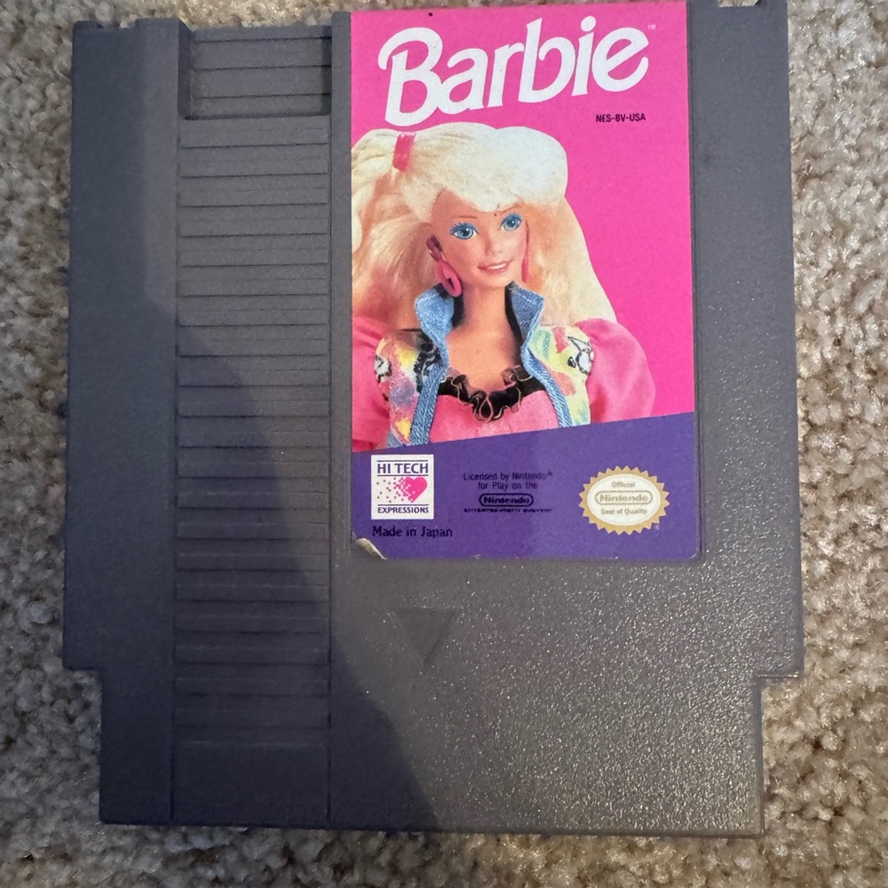 Barbie NES Game Cartridge